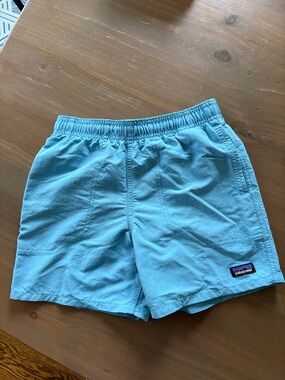 Patagonia Blue Elastic Waist Board Shorts - Boys Swim